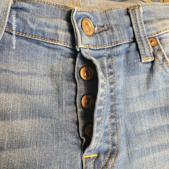 7 For All Mankind Jeans 28 Josefina Skinny Boyfriend Mid Rise Button Fly Stretch - Picture 4 of 13